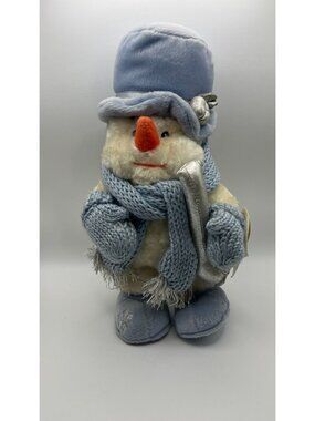Snow Buddies Plush Snowman Toy With Scarf & Hat - Winter Decor Collectible